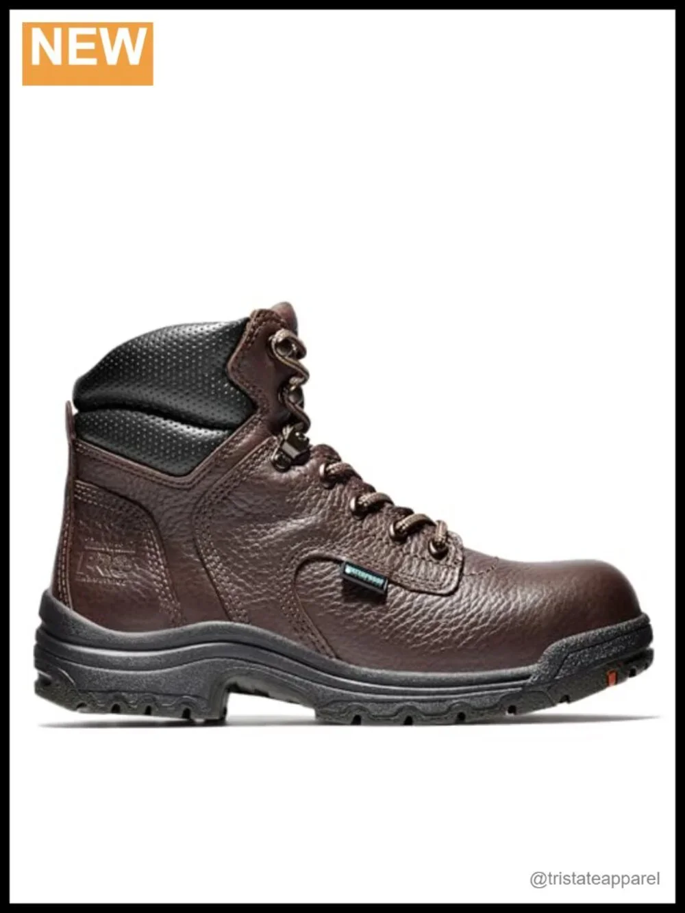Waterproof Leather Safety Toe Work Boot Ankle High Lace Up